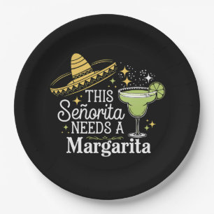 Prato De Papel Esta Senhorita Precisa De Uma Margarita Cinco De M
