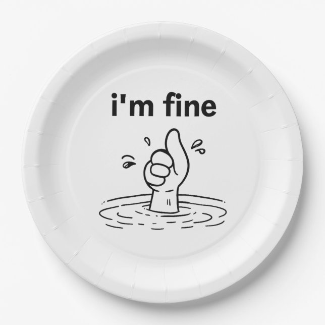 Prato De Papel Está tudo bem. (Frente)