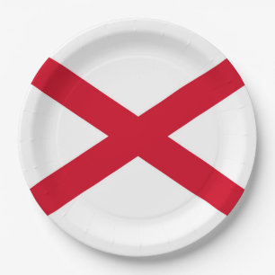 Prato De Papel Estado do Alabama Flag Design