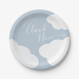 Prato De Papel Estamos na Nuvem Nine Paper Plate