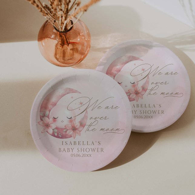 Prato De Papel Estamos Sobre O Chá de fraldas Da Moon Girl (Criador carregado)