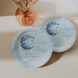 Prato De Papel Estamos Sobre O Chá de fraldas Moon Boy