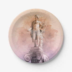 Prato De Papel Estátua grega clássica de Apolo