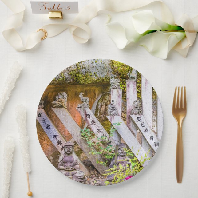 Prato De Papel estátuas de Buda no templo Senko-ji (Casamento)