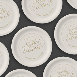 Prato De Papel Este é o Chá de panela de inverno Beige