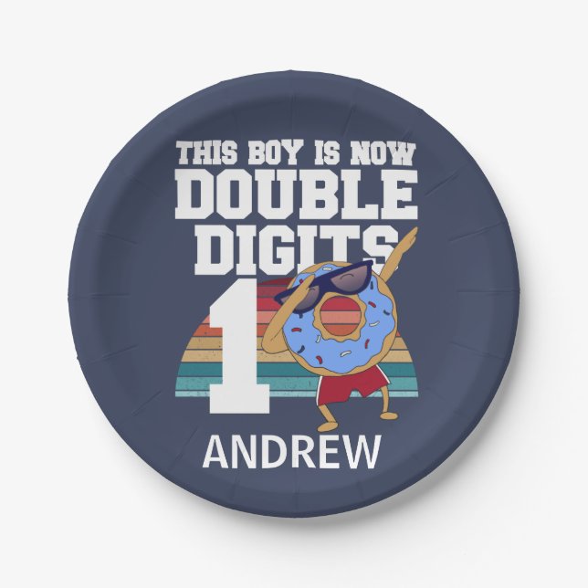 Prato De Papel Este menino agora tem dois dígitos engraçados 10º  (Frente)