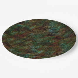 Prato De Papel Estilo de parede vermelho e verde esbranquiçada