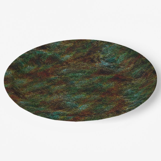 Prato De Papel Estilo de parede vermelho e verde esbranquiçada (Inclinado)