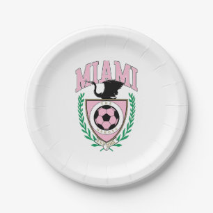 Prato De Papel Estilo de Variação de Futebol de Miami