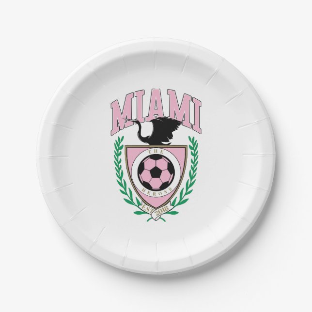 Prato De Papel Estilo de Variação de Futebol de Miami (Frente)