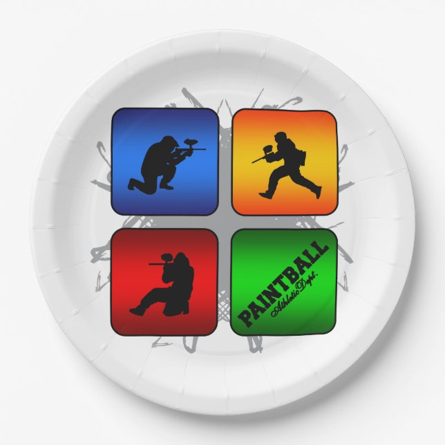 Prato De Papel Estilo urbano do Paintball surpreendente (Frente)