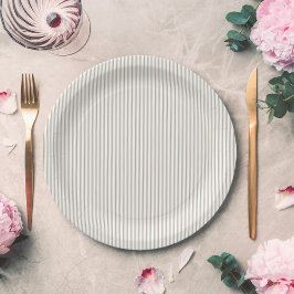 Prato De Papel Estirpe bege e branco