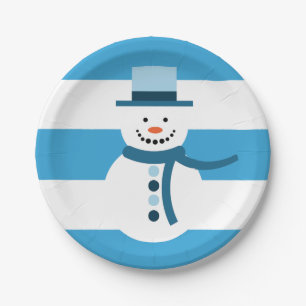 Prato De Papel Estou sonhando com um boneco de neve de inverno br