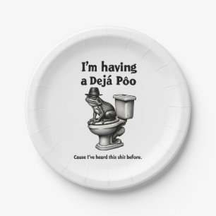 Prato De Papel Estou tendo um Déjà Poo que ouviu isso antes do Sa