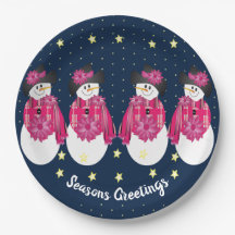 Estrelas Amarelas Com Azul-Marinho e Rosa