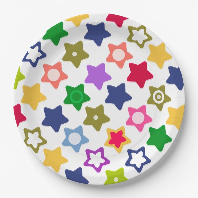 Prato De Papel Estrelas brilhantes (Frente)