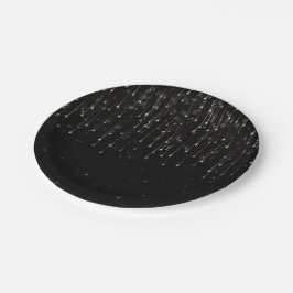 Prato De Papel Estrelas Cadentes Brilhantes Festa de Noivado Pret