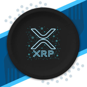 Prato De Papel Estrelas de Criptomoeda XRPL Blockchain Crypto XRP