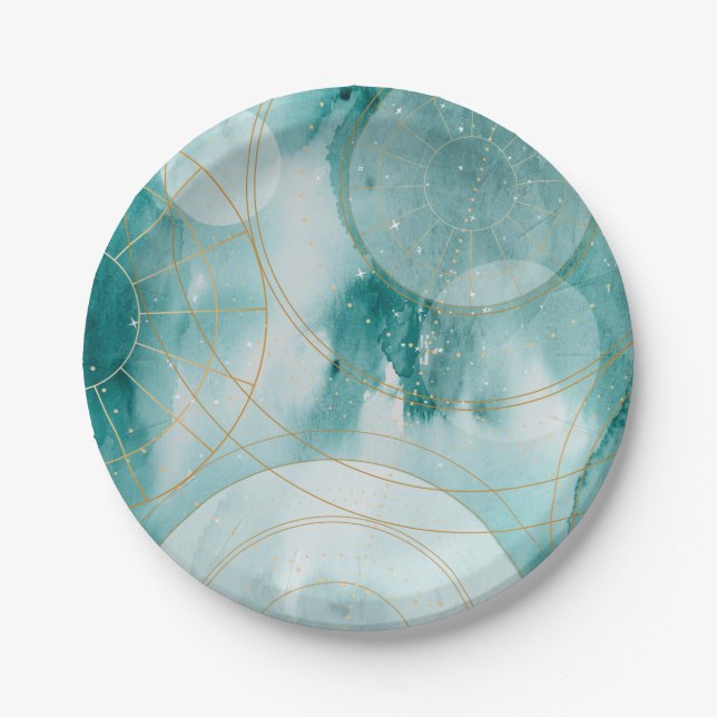 Prato De Papel Estrelas de Graduação Mágica II (Frente)