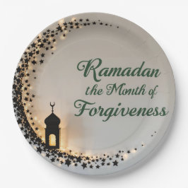 Prato De Papel Etiqueta de presente tema Ramadan Kareem para cele