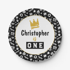 Prato De Papel Etiquetas de salto do grafite pretas e Douradas do