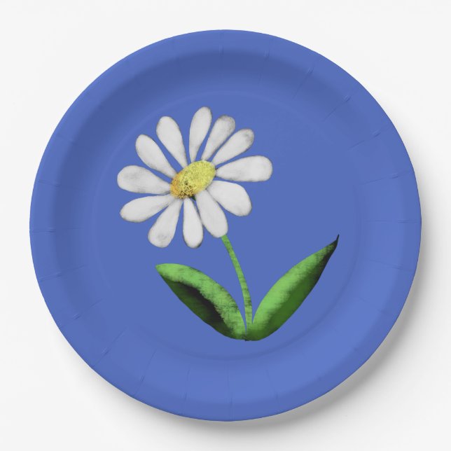 Prato De Papel Étiquettes Cadeau  Fière Marguerite (Frente)