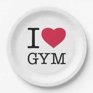 PRATO DE PAPEL EU AMO GYM