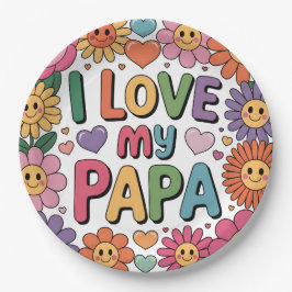 Prato De Papel Eu amo meu papai