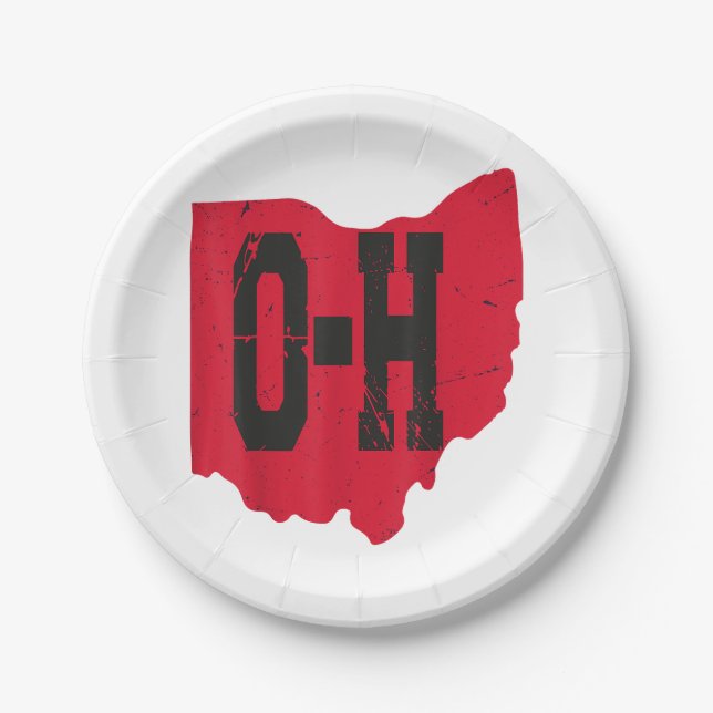 Prato De Papel Eu Amo O Meu Script Home De Ohio, Ohio Buckeye Sta (Frente)