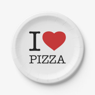 PRATO DE PAPEL EU AMO PIZZA