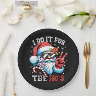 Prato De Papel Eu Faço Isso Para as Puta Natal Divertido Papai No