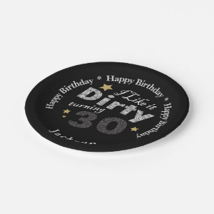 Prato De Papel Eu gosto d 30 de giro sujos - aniversário de 30