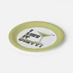 Prato De Papel EU GOSTO DELA! Humor de Cocktail Dirty Martini