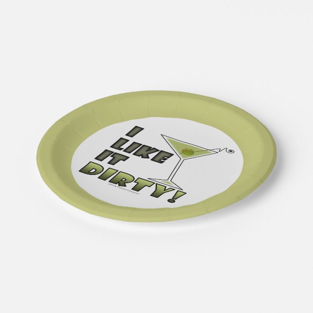 Prato De Papel EU GOSTO DELA! Humor de Cocktail Dirty Martini (Inclinado)