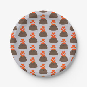 Prato De Papel Eu Lava Seu Vulcão Kawaii