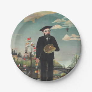 Prato De Papel Eu mesmo: Retrato – Paisagem, Henri Rousseau 1890