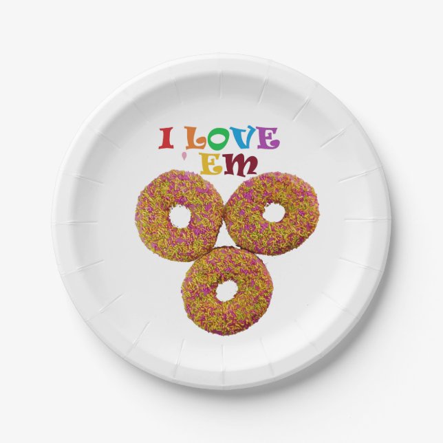 Prato De Papel Eu os amo! (Frente)