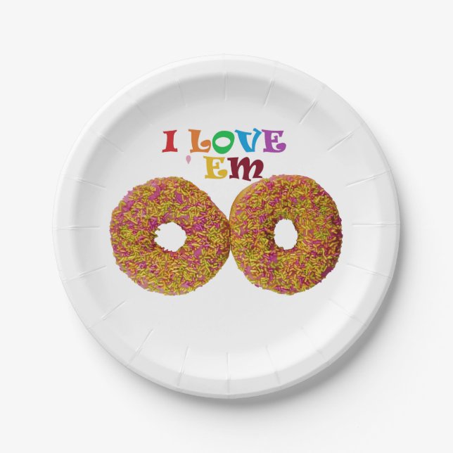 Prato De Papel Eu os amo! (Frente)