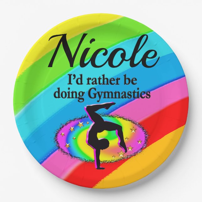 PRATO DE PAPEL EU PREFERENCIALMENTE FAZER GINÁSTICA TODOS OS DIAS (Frente)