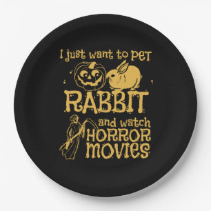 Prato De Papel Eu Só Quero Pet Rabbit E Halloween
