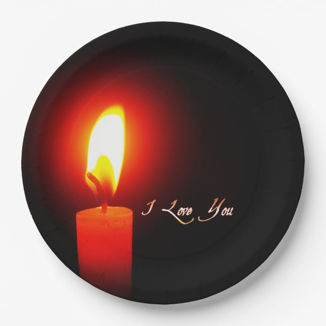 Prato De Papel Eu Te Amo (Frente)