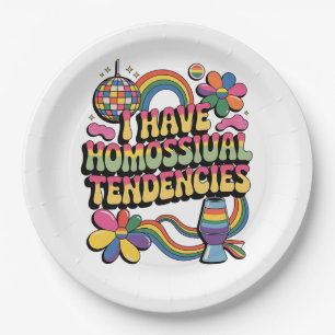 Prato De Papel Eu tenho tendências homossexuais, mês de orgulho L
