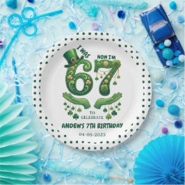 Prato De Papel Eu tinha 6 anos, agora tenho 7. Dia de São Patríci