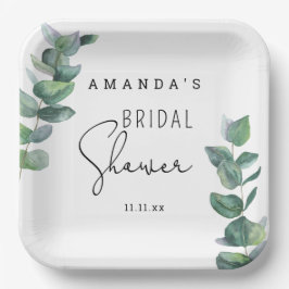 Prato De Papel Eucalipto - chá de panela