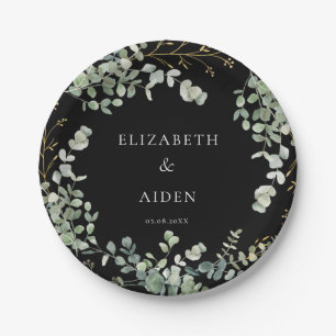 Prato De Papel Eucalyptus Wedding