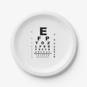 Prato De Papel Exame do Gráfico de Teste de Olhos