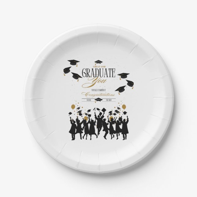 Prato De Papel Excelente, Formando! Hora de celebrar a festa (Frente)