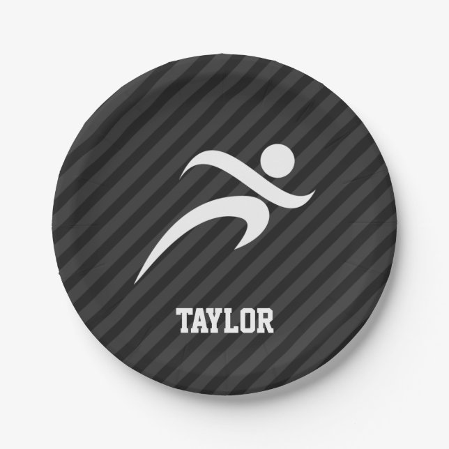 Prato De Papel Executando; Cinzas Pretas e Escuras (Frente)