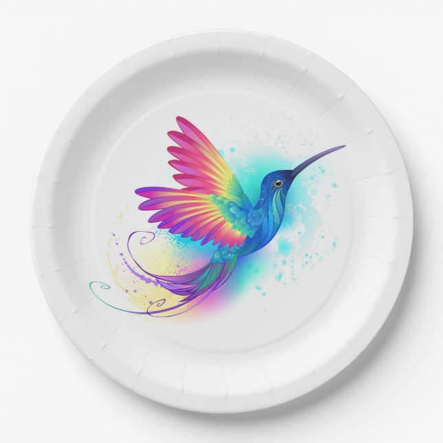 Prato De Papel Exotic Rainbow Hummingbird (Frente)