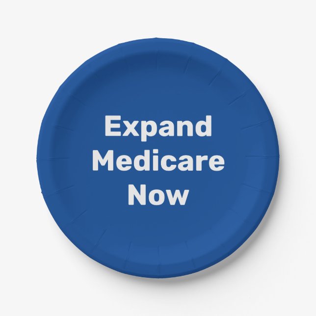 Prato De Papel Expandir o Medicare Agora (Frente)